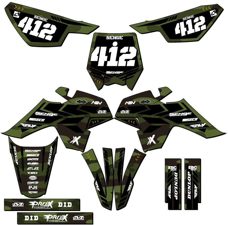 Kit de gráficos SR 110 SR 110 APACHE verde Senge compatible con SSR - Imagen 8 de 10