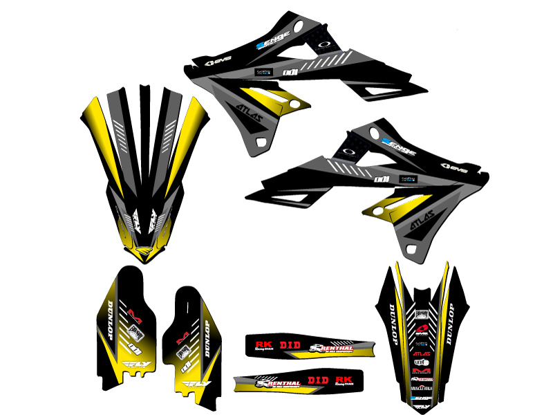 2019-2023 RMZ 250 SURGE Black Senge Graphics Kit Compatible with Suzuki - Picture 2 of 10