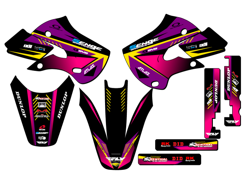 2000-2009 DRZ 110 SURGE Purple Senge Graphics Kit compatible con Suzuki - Imagen 2 de 10