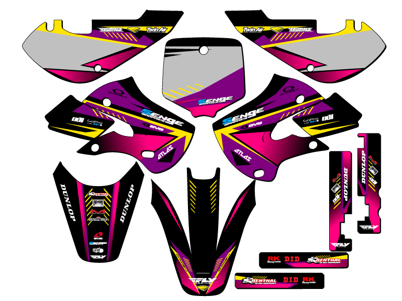 2000-2009 DRZ 110 SURGE Purple Senge Graphics Kit compatible con Suzuki - Imagen 5 de 10