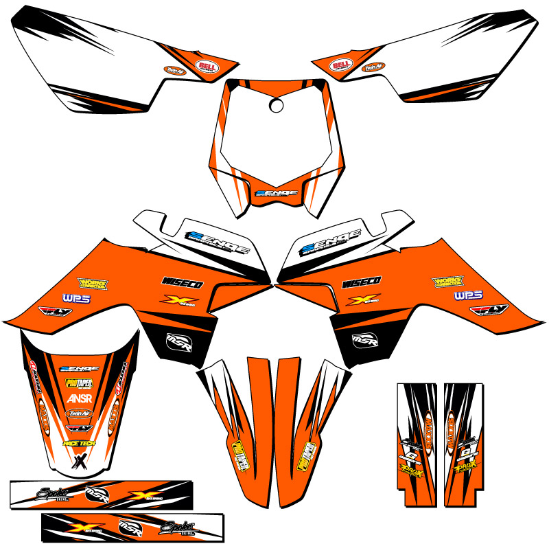 Kit de Gráficos SR 110 SR 110 VELOCITY Orange Senge Compatible con SSR - Imagen 5 de 10