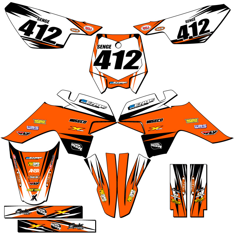 Kit de Gráficos SR 125 SR 125 VELOCITY Orange Senge Compatible con SSR - Imagen 8 de 10