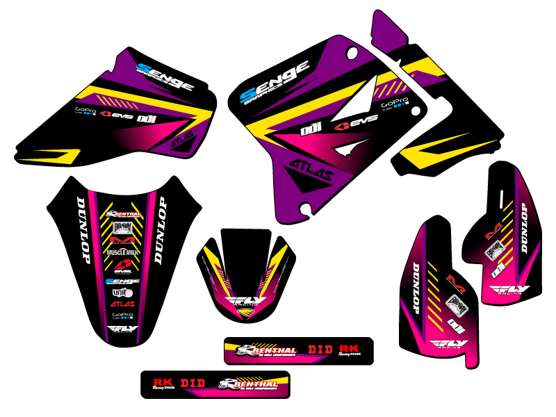 2005-2023 RM 85 SURGE Purple Senge Graphics Kit Compatible with Suzuki - Picture 2 of 10