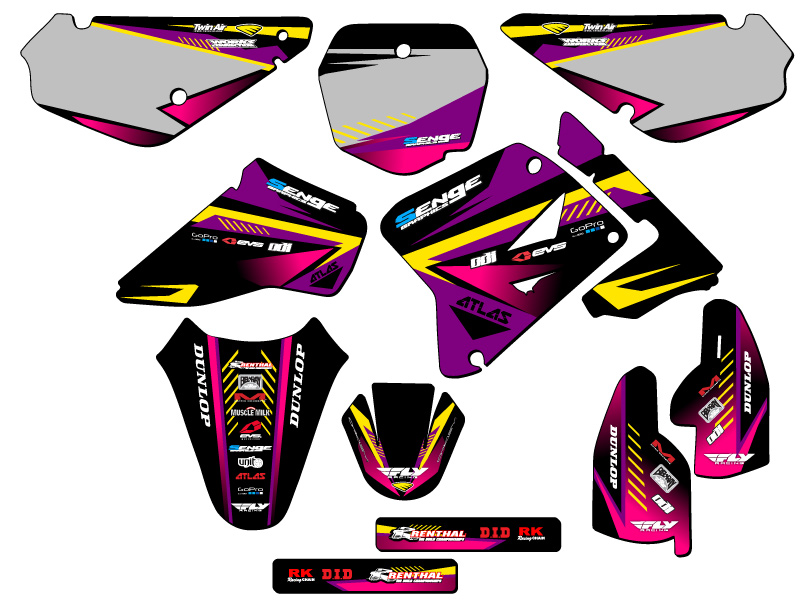 2005-2023 RM 85 SURGE Purple Senge Graphics Kit Compatible with Suzuki - Picture 5 of 10