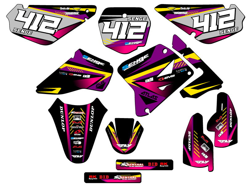 2005-2023 RM 85 SURGE Purple Senge Graphics Kit Compatible with Suzuki - Picture 8 of 10