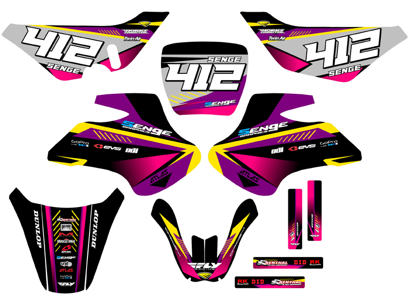 2000-2006 JR 50 SURGE Purple Senge Graphics Kit Compatible with Suzuki - Picture 8 of 10