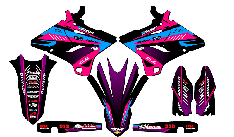 2015-2021 YZ 250 2-STROKE SURGE Pink Senge Graphics Kit