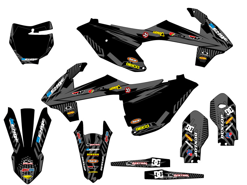 2021-2023 MC 85 MAYHEM Black Senge Graphics Kit Compatible with GASGAS - Picture 5 of 10