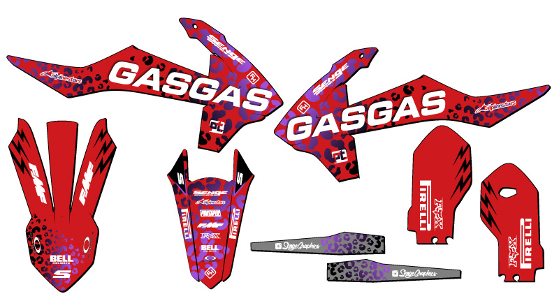 2021-2024 MC 85 CHEETAH Red Senge Graphics Kit Compatible with GASGAS - Bild 2 von 10