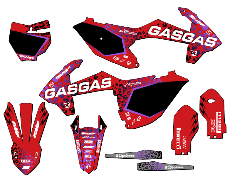 2021-2024 MC 85 CHEETAH Red Senge Graphics Kit Compatible with GASGAS - Bild 5 von 10