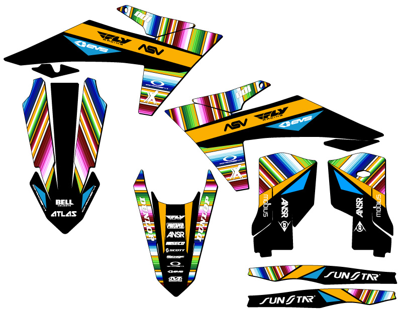 Kit de gráficos XCF SERAPE 2023-2024 negro Senge compatible con KTM - Imagen 2 de 10