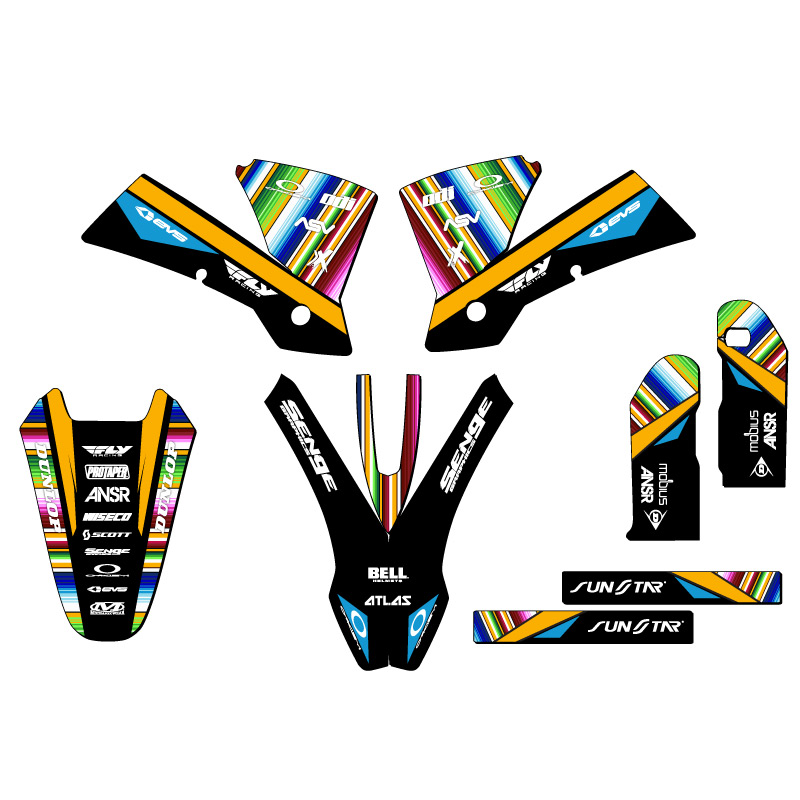 2003 MXC SERAPE Black Senge Graphics Kit Compatible with KTM - Picture 2 of 10