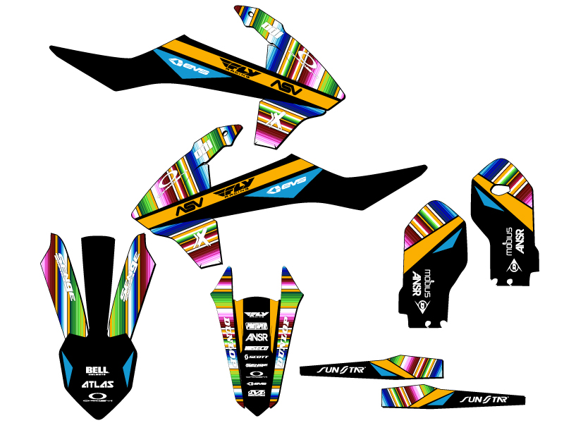 Kit de gráficos SX 85 SERAPE 2018-2023 negro Senge compatible con KTM - Imagen 2 de 10
