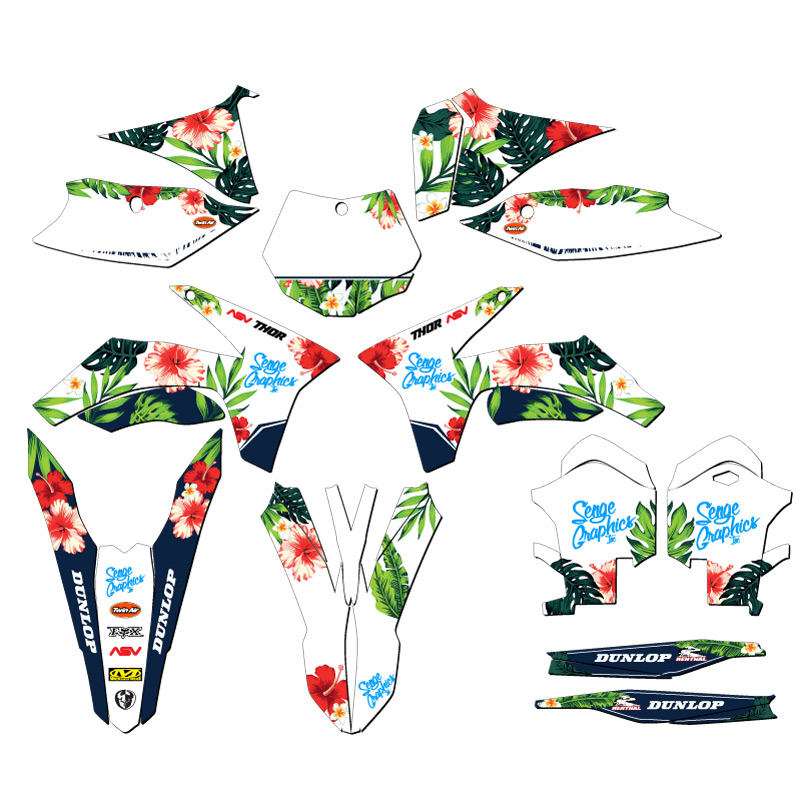 2011-2012 SXF TROPIC White Senge Graphics Kit Compatible with KTM - Picture 5 of 10