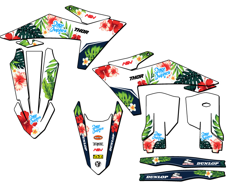 Kit de gráficos Senge blanco SX TROPIC 2023-2024 compatible con KTM - Imagen 2 de 10