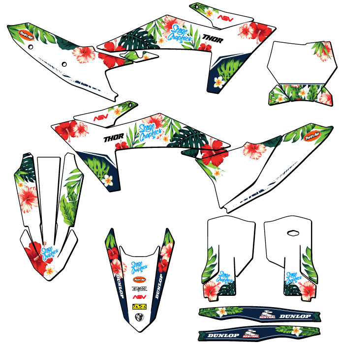 Kit de gráficos Senge blanco SX TROPIC 2023-2024 compatible con KTM - Imagen 5 de 10