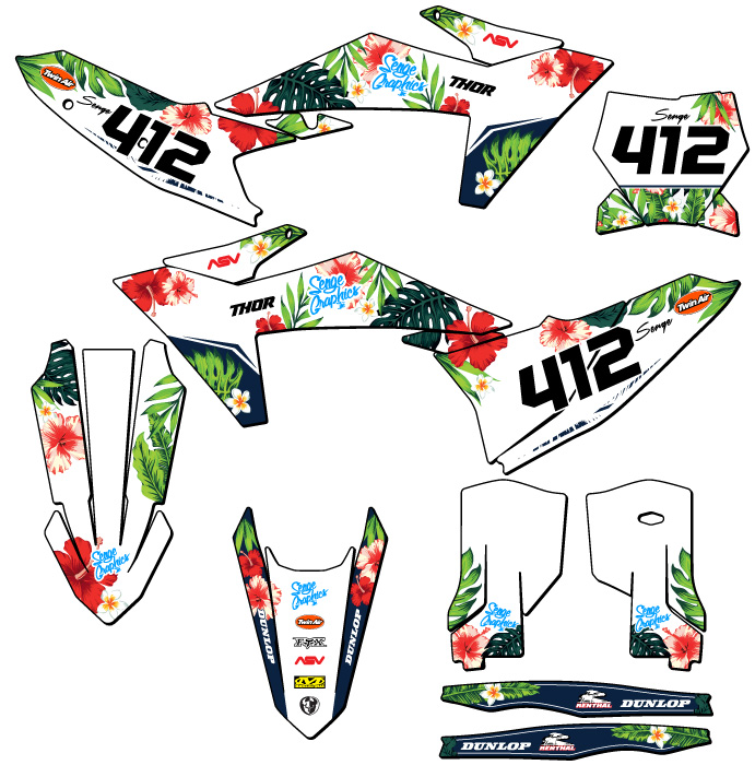Kit de gráficos Senge blanco SX TROPIC 2023-2024 compatible con KTM - Imagen 8 de 10