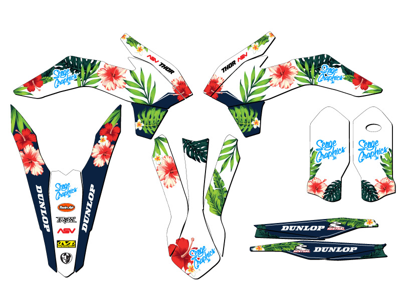 XCF TROPICAL 2015 White Senge kit de gráficos compatible con KTM - Imagen 2 de 10