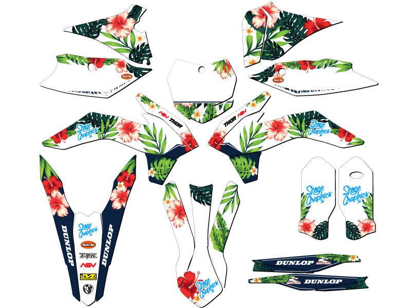 XCF TROPICAL 2015 White Senge kit de gráficos compatible con KTM - Imagen 5 de 10