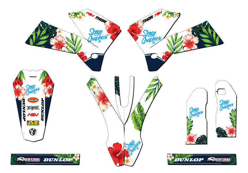 2006-2007 XC TROPIC White Senge Graphics Kit Compatible with KTM - Picture 2 of 10