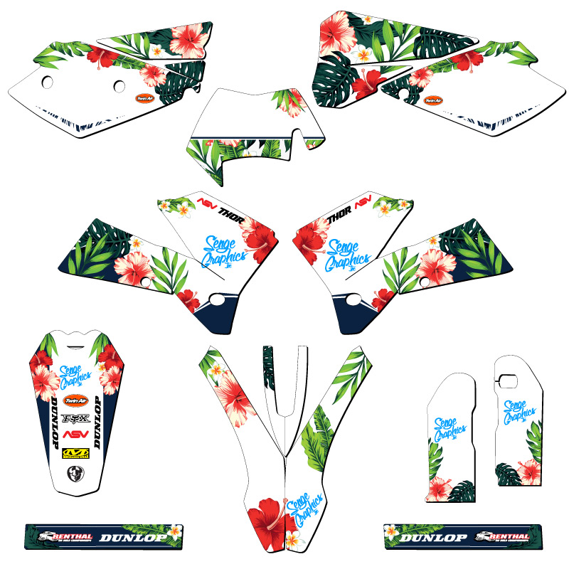 2006-2007 XC TROPIC White Senge Graphics Kit Compatible with KTM - Picture 5 of 10