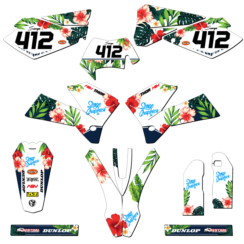 2006-2007 XC TROPIC White Senge Graphics Kit Compatible with KTM - Picture 8 of 10