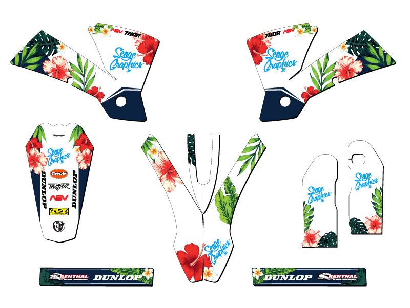 2004 EXC TROPIC White Senge Graphics Kit Compatible with KTM - Picture 2 of 10