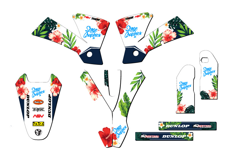 2003 MXC TROPIC White Senge Graphics Kit Compatible with KTM - Picture 2 of 10