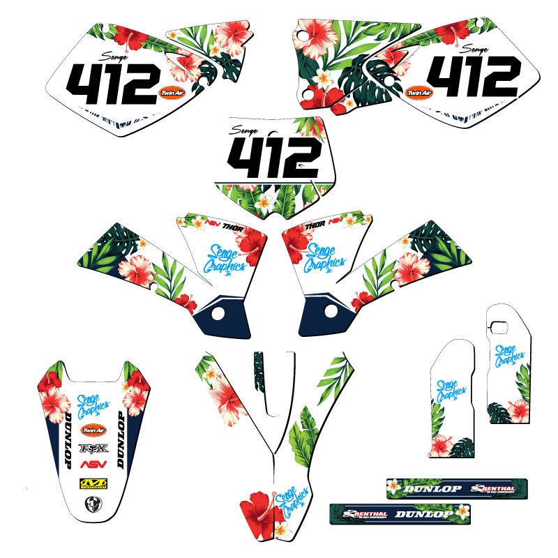 2003 MXC TROPIC White Senge Graphics Kit Compatible with KTM - Picture 8 of 10