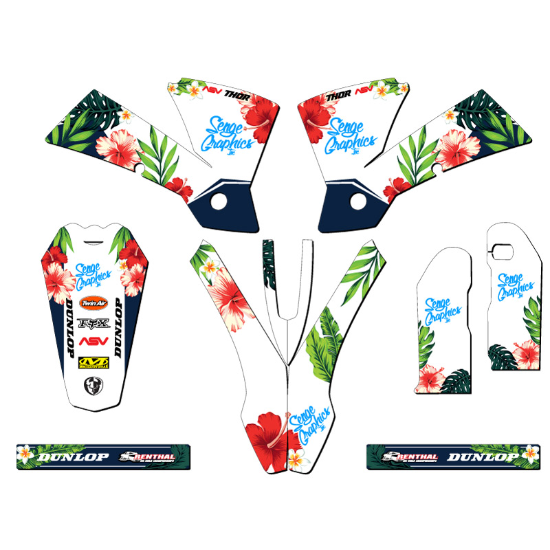 2004-2005 MXC TROPIC White Senge Graphics Kit Compatible with KTM - Picture 2 of 10