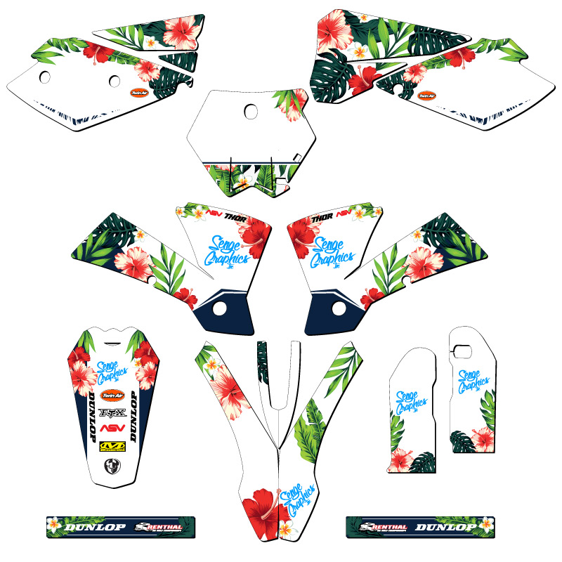 2004-2005 MXC TROPIC White Senge Graphics Kit Compatible with KTM - Picture 5 of 10