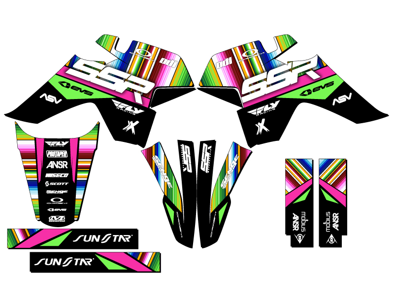 SR 110 SR 110 SERAPE Black Senge Graphics Kit Compatible with SSR - Picture 2 of 10