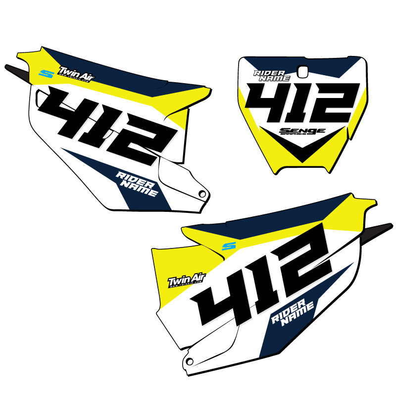 TC SG63 Custom MX Number Plates Senge Graphics Kit Compatible with Husqvarna - Picture 5 of 10