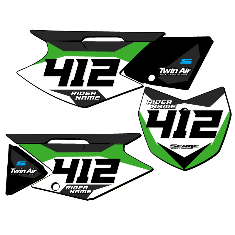 KLX 140 SG63 Custom MX Number Plates Senge Graphics Kit Compatible with - Picture 5 of 7