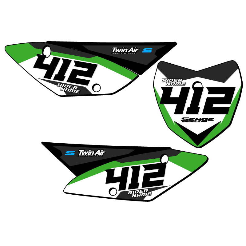 KLX 110 SG63 Custom MX Number Plates Senge Graphics Kit Compatible with - Picture 5 of 7