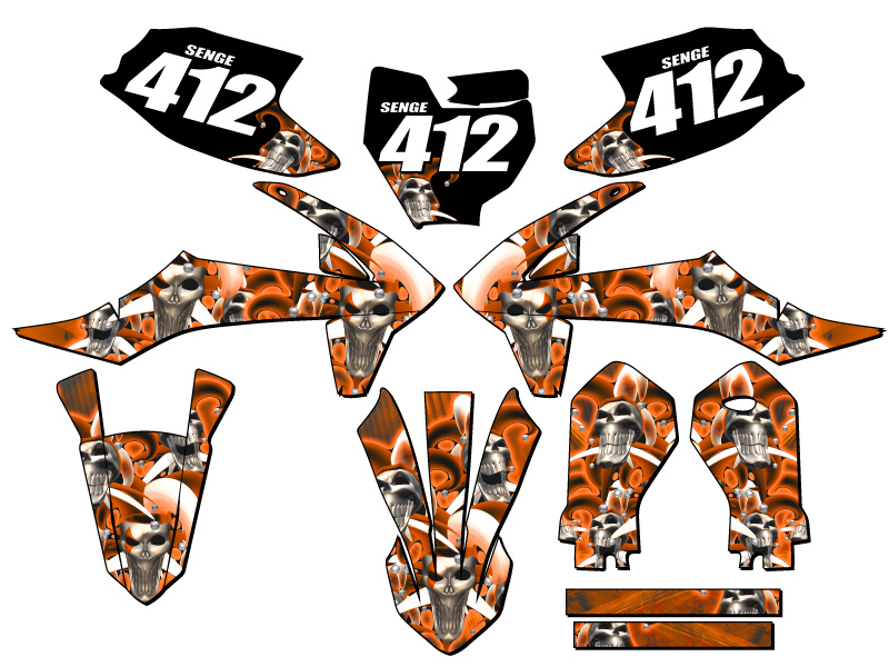 2019-2023 SX 50 JESTER Orange Senge Graphics Kit Compatible with KTM - Picture 8 of 10