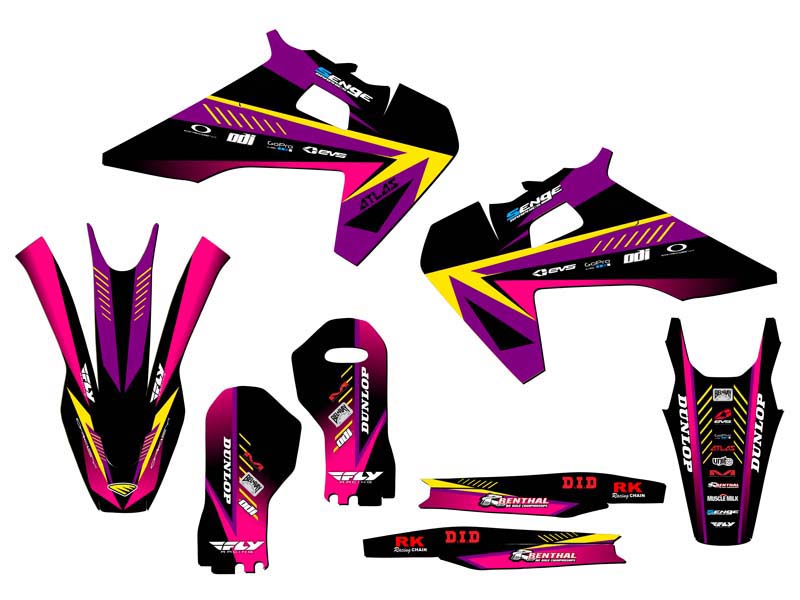 Kit de gráficos FX SURGE 2019-2022 púrpura Senge compatible con Husqvarna - Imagen 2 de 10