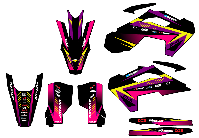 2023-2025 FX SURGE Purple Senge Graphics Kit Compatible with Husqvarna - Picture 2 of 10