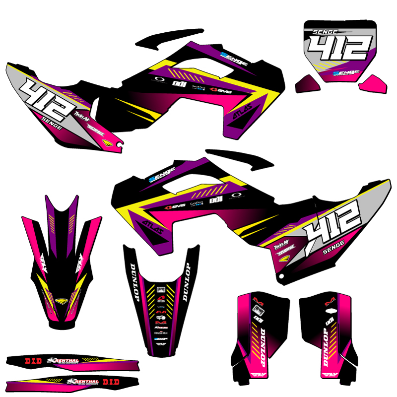 2023-2025 FX SURGE Purple Senge Graphics Kit Compatible with Husqvarna - Picture 8 of 10