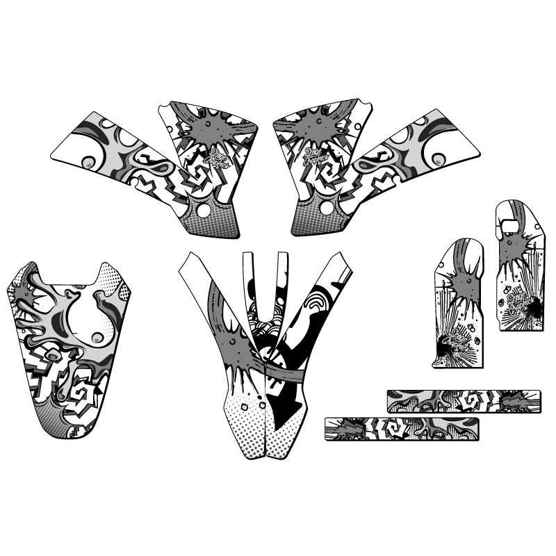 2003 MXC ZANY White Senge Graphics Kit Compatible with KTM - Picture 2 of 10