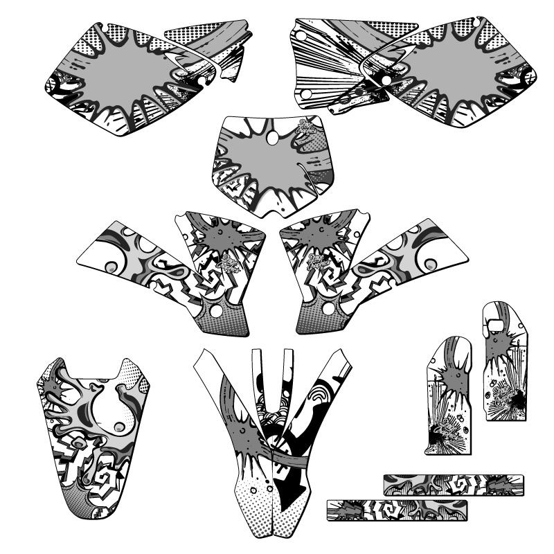 2003 MXC ZANY White Senge Graphics Kit Compatible with KTM - Picture 5 of 10