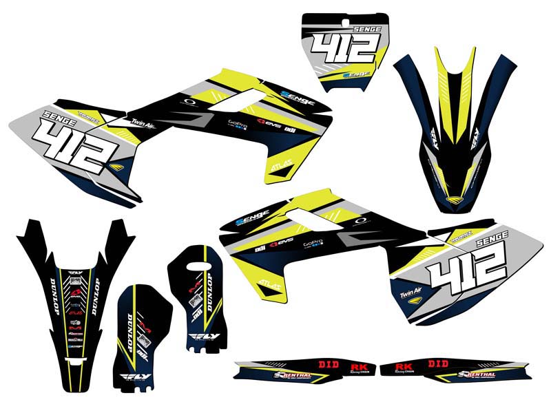 2016-2018 FC SURGE Yellow Senge Graphics Kit Compatible with Husqvarna - Picture 8 of 10