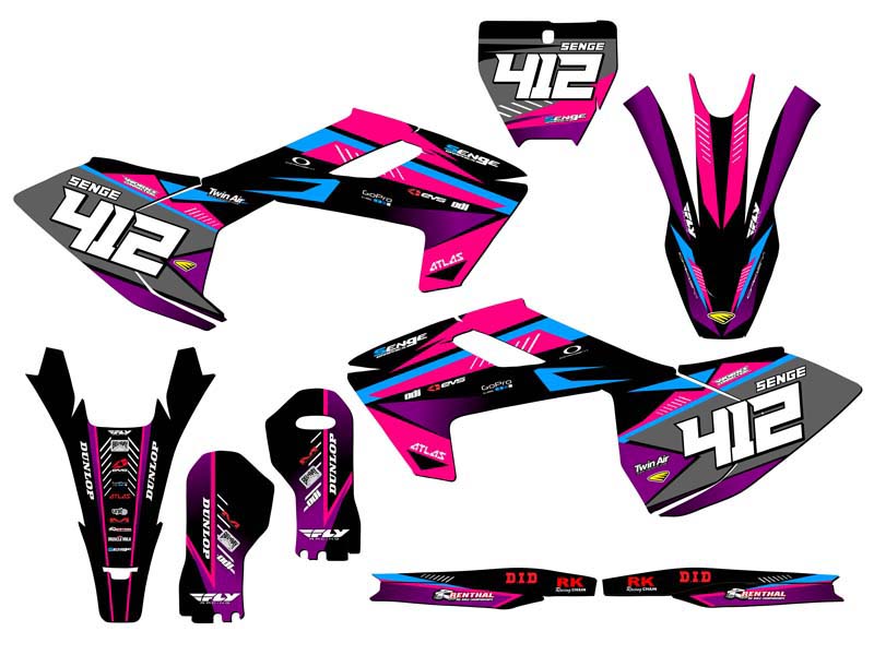2016-2018 FC SURGE Pink Senge Graphics Kit Compatible with Husqvarna - Picture 8 of 10