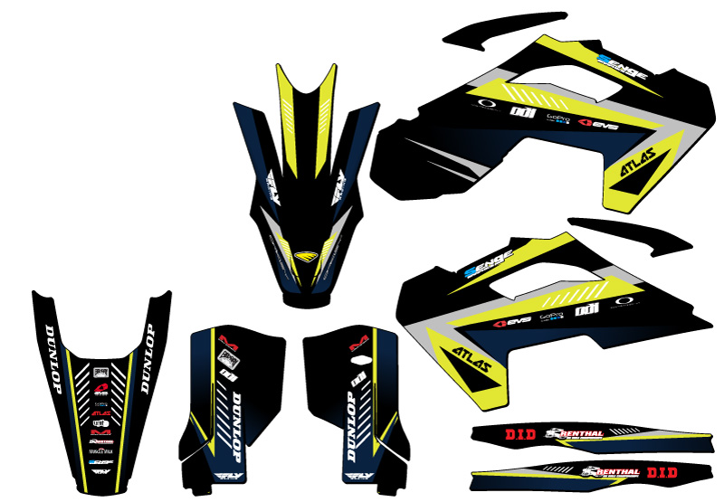2023-2025 FC SURGE Yellow Senge Graphics Kit Compatible with Husqvarna - Picture 2 of 10