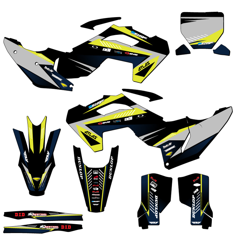 2023-2025 FC SURGE Yellow Senge Graphics Kit Compatible with Husqvarna - Picture 5 of 10