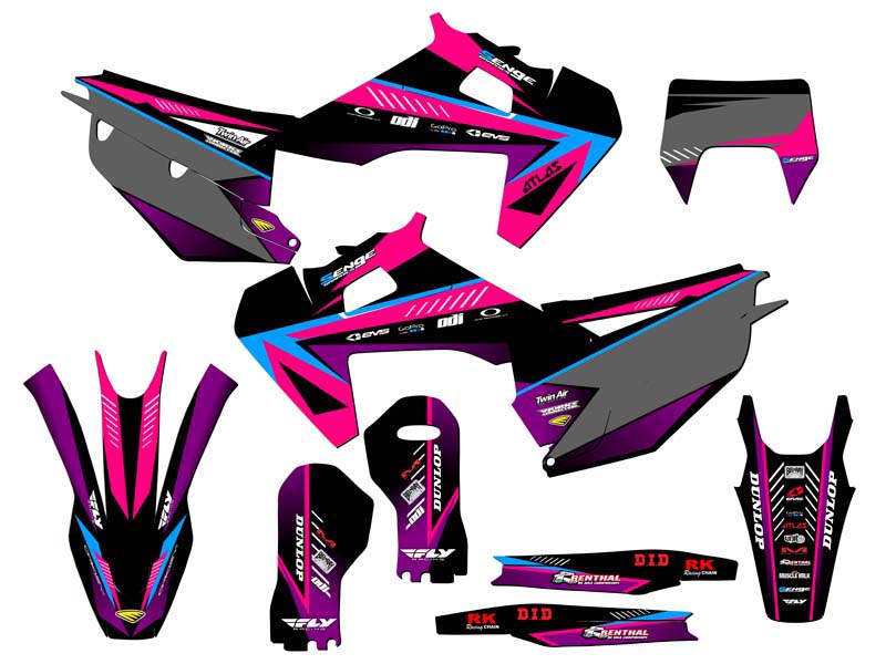 Kit de gráficos Senge Pink Senge 2020-2023 compatible con Husqvarna - Imagen 5 de 10