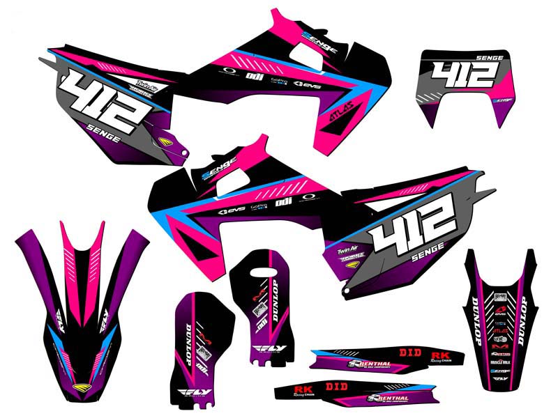 Kit de gráficos Senge Pink Senge 2020-2023 compatible con Husqvarna - Imagen 8 de 10