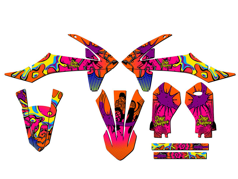 2019-2023 SX 50 ZANY Orange Senge Graphics Kit Compatible with KTM - Picture 2 of 10