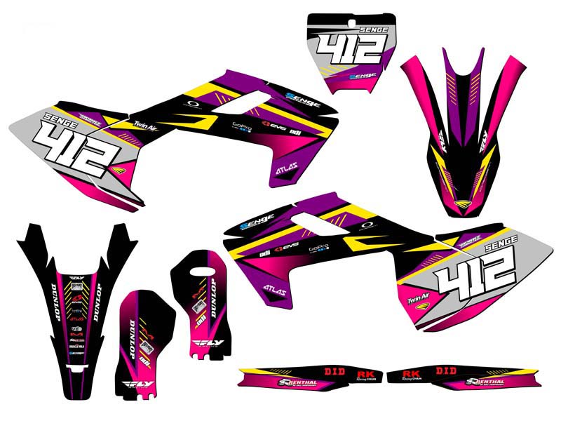 2016-2018 (except 2016 TC 250) TC SURGE Purple Senge Graphics Kit Compatible - Picture 8 of 10