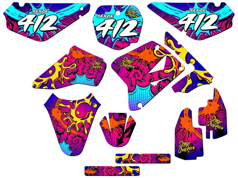 2001-2004 RM 85 ZANY Pink Senge Graphics Kit Compatible with Suzuki - Picture 8 of 10